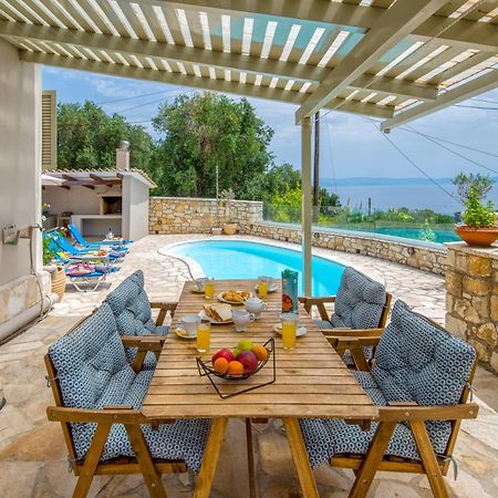 Loggos Seaview Cottage With Private Pool By Konnect Longós Exteriér fotografie