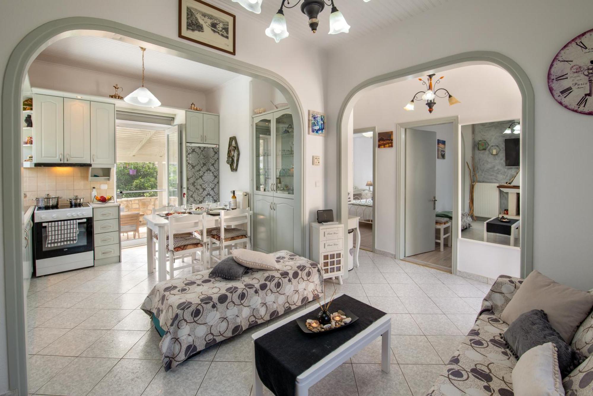 Loggos Seaview Cottage With Private Pool By Konnect Longós Exteriér fotografie