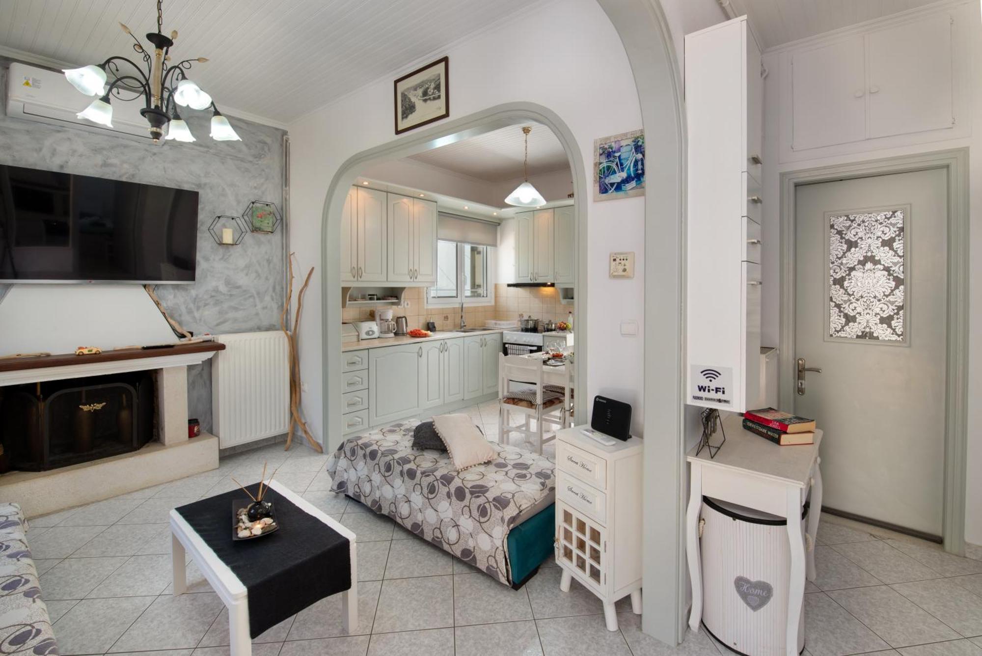 Loggos Seaview Cottage With Private Pool By Konnect Longós Exteriér fotografie